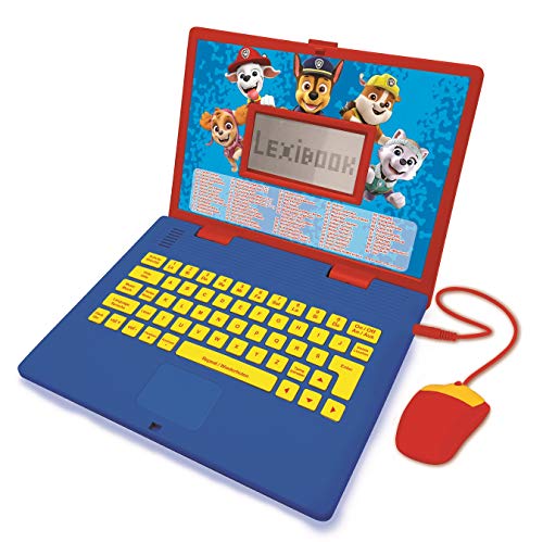 Lexibook Paw Patrol - Zweisprachiger Laptop für Bildungszwecke Englisch und Deutsch, 124 Aktivitäten, Mathematik, Logik, Musik, Uhr, Spiele -Kinderspielzeug (Mädchen & Jungen) - JC598PAZi3 von Lexibook