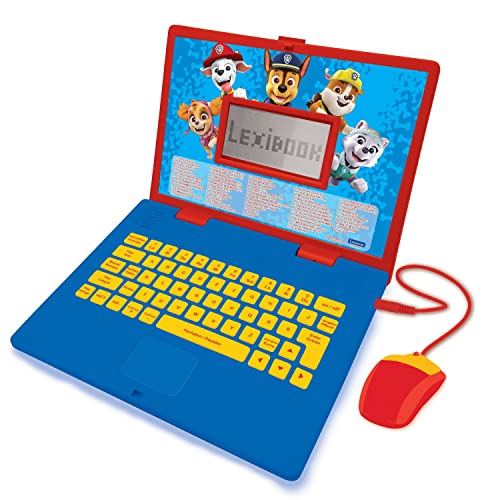 Lexibook JC598PAi10 JC598FZi10 Paw Patrol Lerncomputer zweisprachig Französisch/Niederländisch, Kinderspielzeug mit 124 Aktivitäten zum Lernen und Spielen von Klavierspielen, Blau/Rot von Lexibook