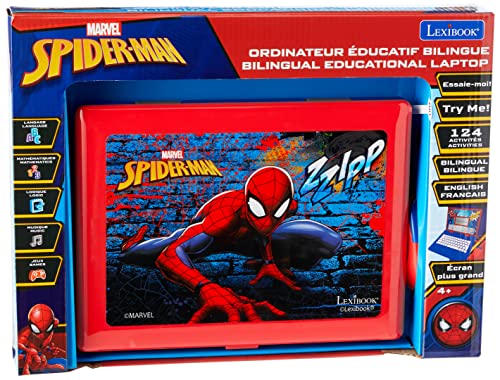 LEXIBOOK JC598SPi1 Disney Marvel Spider-Man - Lern- und Zweisprachiger Laptop Französisch/Englisch zum Lernen von Spielen und Musik, Spielzeug für Kinder/Kinder (Jungen und Mädchen), 124 Aktivitäten LEXIBOOK JC598SPi1 Disney Marvel Spider-Man - Lern- und Zweisprachiger Laptop Französisch/Englisch zum Lernen von Spielen und Musik, Spielzeug für Kinder/Kinder (Jungen und Mädchen), 124 Aktivitäten von Lexibook