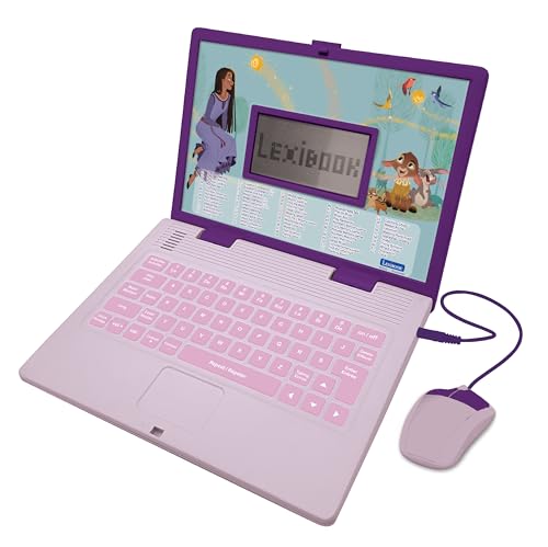 Lexibook JC598WIi1 Disney Wish Lern- und Zweisprachiger Laptop in Englisch/Französisch, Spielzeug für Kinder mit 124 Aktivitäten zum Lernen, Spielen und Musik, Lila Lexibook JC598WIi1 Disney Wish Lern- und Zweisprachiger Laptop in Englisch/Französisch, Spielzeug für Kinder mit 124 Aktivitäten zum Lernen, Spielen und Musik, Lila von Lexibook