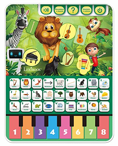 LEXIBOOK JCP10ES Tablett zum Lernen von Alphabet, Zahlen, Tiere und Musik, Spanisch von Lexibook