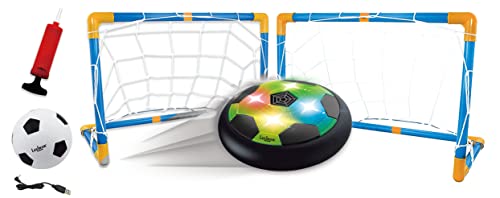 Lexibook Aerofoot, Hovercraft-Soccer-Disc, 2 Tore, Pumpe und aufblasbarer Ball enthalten, gleitet leicht, schnell und dynamisch, Lichteffekte, Anti-Schock-Schaumstoffkanten, wiederaufladbar, JG981 von Lexibook