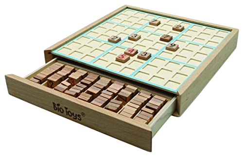 Lexibook JGW150 Bio Toys Holz Spiel, umweltfreundlich, inklusive Sudoku-Heft, Aufbewahrungsschublade, grün, M von Lexibook