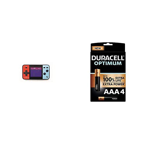 Lexibook JL1895 tragbare Spielekonsole Cyber Arcade Pocket 150-Spiele, Videospiele für Teenager, blau/rot + Duracell NEU Optimum AAA Micro Alkaline Batterien, 1.5V LR03 MX2400, 4er-Pack Lexibook JL1895 tragbare Spielekonsole Cyber Arcade Pocket 150-Spiele, Videospiele für Teenager, blau/rot + Duracell NEU Optimum AAA Micro Alkaline Batterien, 1.5V LR03 MX2400, 4er-Pack von Lexibook