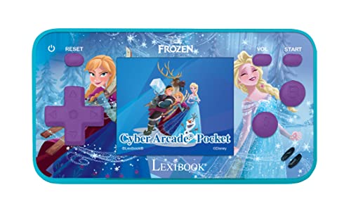 Lexibook JL1895FZ Frozen Cyber Arcade Pocket Tragbare Spielkonsole, 150 Gaming, LCD, Batteriebetrieben, Blau von Lexibook