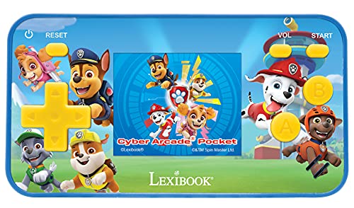 Lexibook Paw Patrol Helfer auf Vier Pfoten Chase Cyber Arcade Pocket Tragbare Spielkonsole, 150 Gaming, LCD, Batteriebetrieben, Rot / Blau, JL1895PA von Lexibook