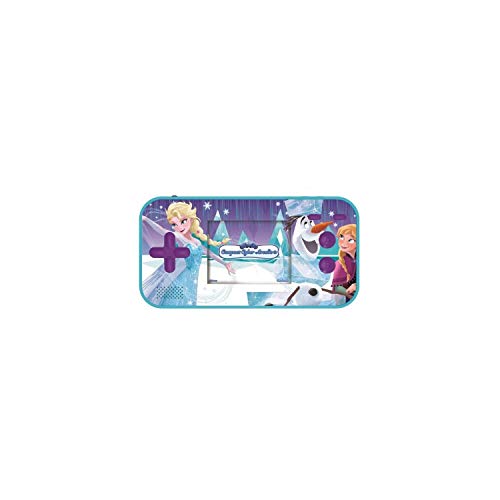 Lexibook - JL2367FZ Disney Frozen Die Eiskönigin ELSA Compact Cyber Arcade Tragbare Spielkonsole, 150 Gaming, LCD, Batteriebetrieben, Blau von Lexibook