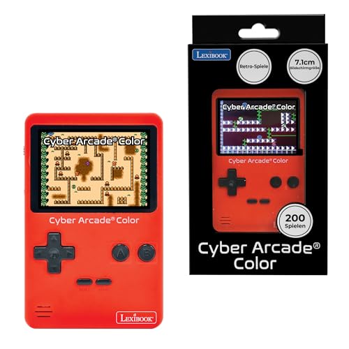 Lexibook, Cyber Arcade Color, Tragbare Retro-Spielkonsole, 200 Action-, Sport-, Renn-, Logikspiele und mehr, 2,8" LCD-Farbdisplay, Rot, JL2389 Lexibook, Cyber Arcade Color, Tragbare Retro-Spielkonsole, 200 Action-, Sport-, Renn-, Logikspiele und mehr, 2,8" LCD-Farbdisplay, Rot, JL2389 von Lexibook