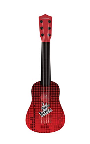Lexibook - The Voice Die schönste Stimme - Meine erste Akustische Gitarre aus Holz, 6 Nylonsaiten, 53 cm, inkl. Lernanleitung, Rot/Schwarz, K200TV von Lexibook
