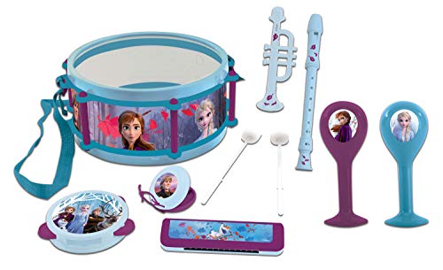 Lexibook K360FZ Eiskönigin Musik Set mit 7 Instrumenten in Disney Frozen Design, Blau von Lexibook