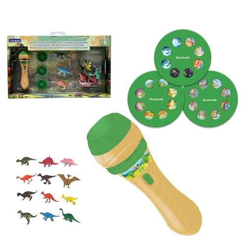 Lexibook, Geschichtenprojektor und Taschenlampe, Erstellen Sie bis zu 3 Geschichten mit 24 Dinosaurierbildern, inklusive 12 Dinosaurierfiguren, Gelb/grün, LTC045Z Lexibook, Geschichtenprojektor und Taschenlampe, Erstellen Sie bis zu 3 Geschichten mit 24 Dinosaurierbildern, inklusive 12 Dinosaurierfiguren, Gelb/grün, LTC045Z von Lexibook