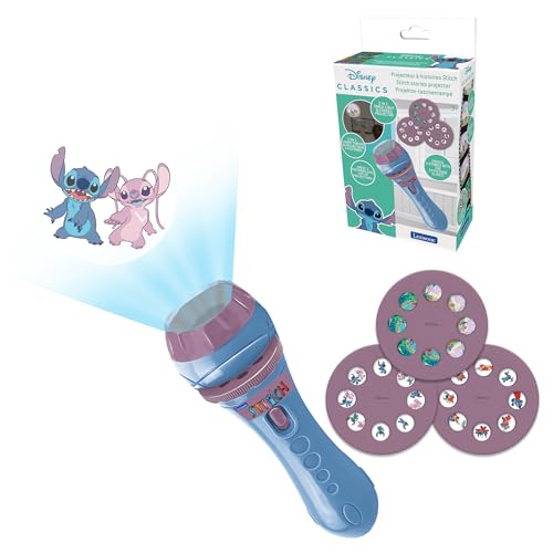 LEXIBOOK - Projecteur a histoires 2 en 1 et lampe torche Disney Stitch (3 disques - 24 images inclus) - Bleu - LTC050D von Lexibook