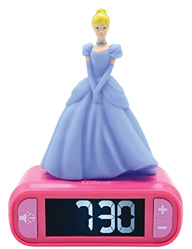 Lexibook Lexibook Disney Cinderella Kinderwecker Mit 3D Figur - Digitale Uhr Mit LCD Anzeige, Alarm-und Schlummer-Funktion, Besonderen Klingeltönen Und Nachtlicht, Für Kinder Ab 3 Jahren von Lexibook
