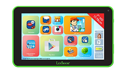 Lexibook, Neon 7 Inch Tablet with Minions Protective Case, Black/Green, MFC145DE1Z von Lexibook