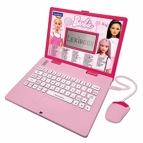 Lexibook Barbie, zweisprachiger Lerncomputer, Französisch/Englisch, Spielzeug für Kinder mit 124 Aktivitäten zum Lernen, Spaß und Klavierspielen, Rosa, Farbe, jc598bbi1 von Lexibook