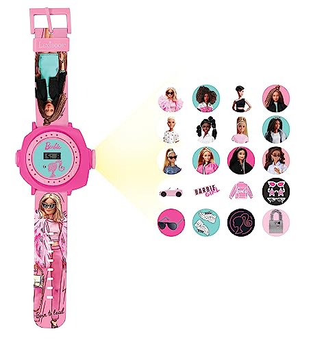 Lexibook - Mattel Barbie Armbanduhr, verstellbar, digitales Display, mit 20 Projektionen des Kinderuniversums, DMW050BB, Rosa Lexibook - Mattel Barbie Armbanduhr, verstellbar, digitales Display, mit 20 Projektionen des Kinderuniversums, DMW050BB, Rosa von Lexibook