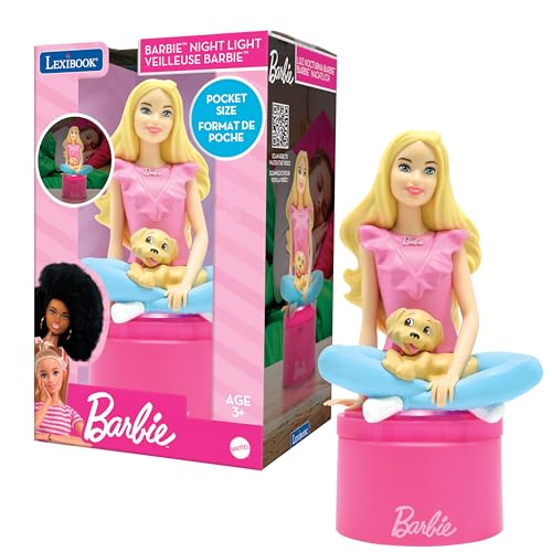 Lexibook, Barbie, LED-Taschen-Nachtlicht für das Kinderzimmer, weiches Licht, batteriebetrieben, Rosa, NLJ01BB Lexibook, Barbie, LED-Taschen-Nachtlicht für das Kinderzimmer, weiches Licht, batteriebetrieben, Rosa, NLJ01BB von Lexibook