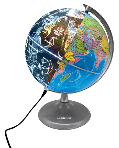 Lexibook, Beleuchteter Tag- und Nachtglobus, STEM, 2-in-1 Globus am Tag, Konstellationskarte in der Nacht, Blau/Schwarz, NLJ185DE Lexibook, Beleuchteter Tag- und Nachtglobus, STEM, 2-in-1 Globus am Tag, Konstellationskarte in der Nacht, Blau/Schwarz, NLJ185DE von Lexibook