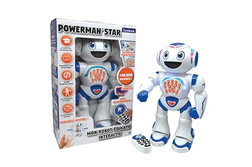 Lexibook, Powerman® Star, Ferngesteuerter Roboter, Sprechen und Gehen, programmierbar, für Kinder 4+, französische Version, Weiß/Blau, ROB85FR Lexibook, Powerman® Star, Ferngesteuerter Roboter, Sprechen und Gehen, programmierbar, für Kinder 4+, französische Version, Weiß/Blau, ROB85FR von Lexibook