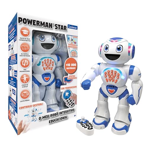 Lexibook, Powerman Star ROB85PT Fernsteuerungsroboter, Programmierung für Krianças 4+, Portugiesisch, ROB85PT von Lexibook