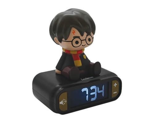 Lexibook, Harry Potter, Nachtwecker, Sounds und Melodien, LCD-Bildschirm mit Hintergrundbeleuchtung, Leuchtanzeige, Schlummerfunktion, Schwarz, RL800HP von Lexibook