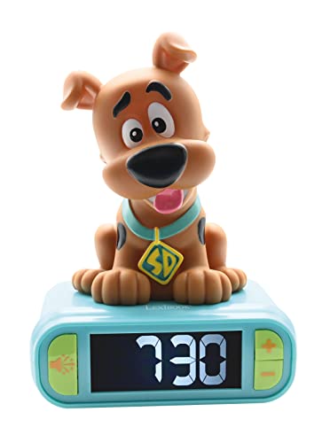Lexibook RL800SD Wecker Digitalwecker für Kinder mit Nachtlicht Snooze, Kinderuhr, leuchtendes Scooby-DOO, Blau, One Size von Lexibook