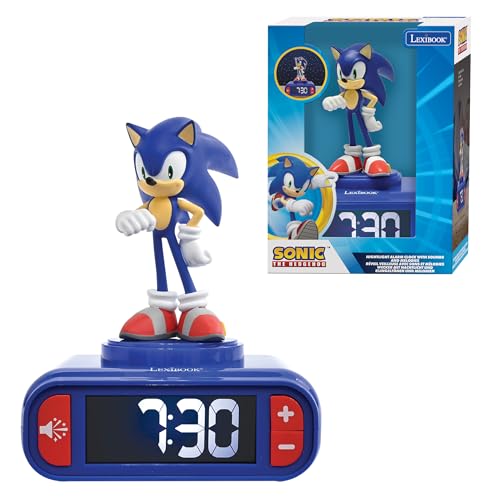 Lexibook, Sonic The Hedgehog, Sonic Nachtlicht-Wecker, Klänge und Melodien, Hintergrundbeleuchtetes LCD-Display, Leuchtend, Snooze, Blau, RL800SN Lexibook, Sonic The Hedgehog, Sonic Nachtlicht-Wecker, Klänge und Melodien, Hintergrundbeleuchtetes LCD-Display, Leuchtend, Snooze, Blau, RL800SN von Lexibook