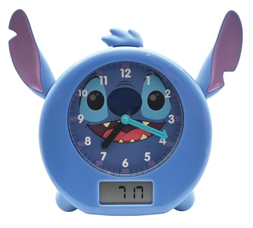 Lexibook, Disney Stitch, My Sleep Companion, Wecker, Nachtlicht, Dämmerungssimulator und Geschichtenerzähler, mit Netzkabel, blau, RLT100D von Lexibook