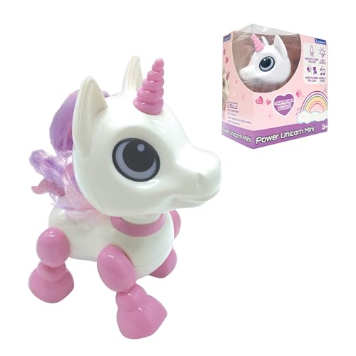 Lexibook Power Unicorn Mini - Mein kleines Roboter-Einhorn mit Geräuschen, Musik, Lichteffekten, Sprachwiederholung und Klangreaktion, Kinderspielzeug (Mädchen) - ROB02UNI von Lexibook