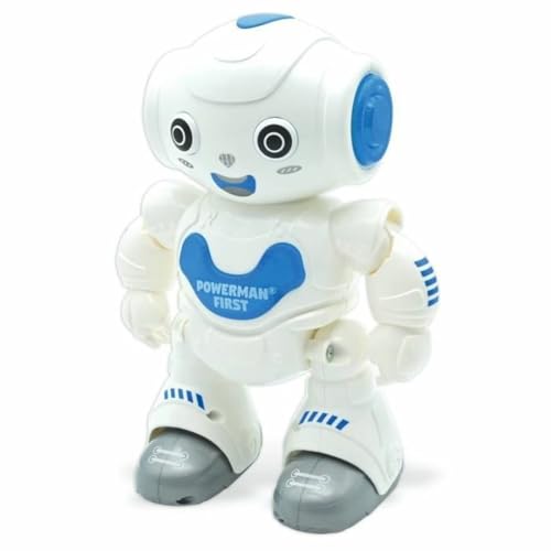 Lexibook Powerman First, Mein erster intelligenter interaktiver Spielzeug-Lernroboter, Spielzeug für Kinder, Tanzen, Spielt Musik, Junge, Mädchen, weiß/blau, ROB16 von Lexibook