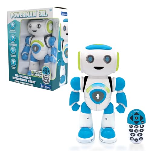 Lexibook Powerman Jr. interaktywna inteligentna zabawka Robot, który czyta w myślach zabawka dla dzieci tańcząca muzyka Zwierzęta, ROB20PL von Lexibook
