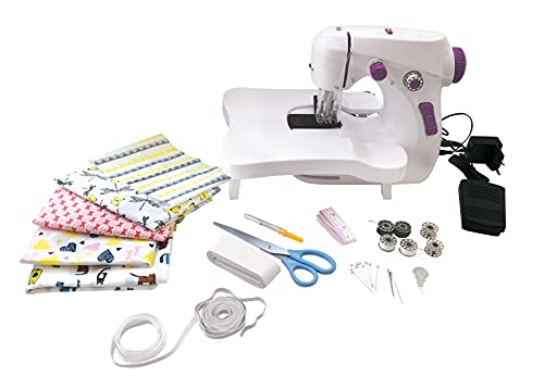 Lexibook, The Sewing Workshop, Nähmaschine, 5 Stoffcoupons und Zubehör enthalten, Weiß/Lila, SW200 Lexibook, The Sewing Workshop, Nähmaschine, 5 Stoffcoupons und Zubehör enthalten, Weiß/Lila, SW200 von Lexibook