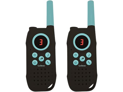 Lexibook 5km Walkie-Talkies, digitaler Sound, Indoor- und Outdoor-Kommunikationsspiel, Gürtelclip, Blau, TW42 von Lexibook