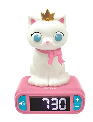 Lexibook Lexibook-RL800KT Sveglia Digitale Luce Notturna Snooze, Orologio per Bambini, Gattino Luminoso, Colore Bianco/Rosa, Batterie Non Incluse von Lexibook