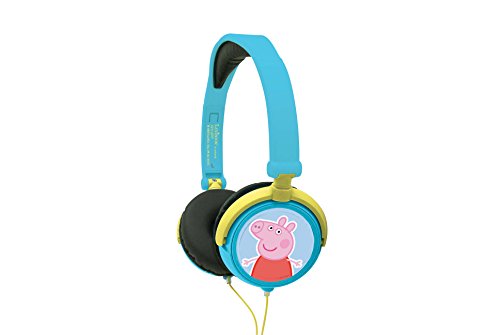 Lexibook, Peppa Pig, Stereo-Kopfhörer, kindersichere Lautstärke, klappbar und einstellbar, blau/grün, HP015PP von Lexibook