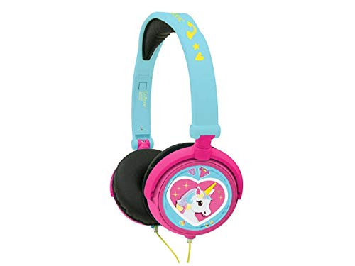 Lexibook, Einhorn, Stereo-Kopfhörer, kindersichere Lautstärke, klappbar und einstellbar, rosa/blau, HP017UNI von Lexibook