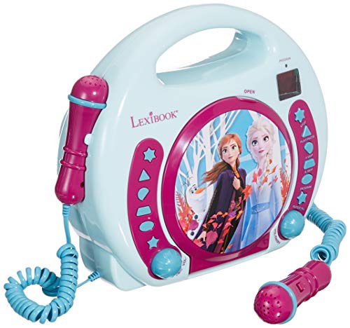 Lexibook Disney’s Die Eiskönigin, Anna und Elsa CD-Player mit 2 Spielzeug-Mikrophonen, Kopfhöreranschluss, Batteriebetrieben, Blau / Weiß, RCDK100FZ Lexibook Disney’s Die Eiskönigin, Anna und Elsa CD-Player mit 2 Spielzeug-Mikrophonen, Kopfhöreranschluss, Batteriebetrieben, Blau / Weiß, RCDK100FZ von Lexibook