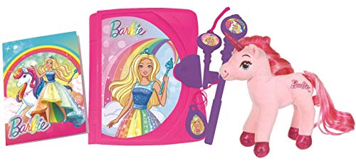 Mattel Barbie, Elektronisches Geheimtagebuch mit Licht und Ton, Einhorn Plüsch, Notizbuch, Zauberschlüssel, Kugelschreiber Stift und Medaillon, Spielzeug für Mädchen Kinder, Pink/Lila, SD15BBY Mattel Barbie, Elektronisches Geheimtagebuch mit Licht und Ton, Einhorn Plüsch, Notizbuch, Zauberschlüssel, Kugelschreiber Stift und Medaillon, Spielzeug für Mädchen Kinder, Pink/Lila, SD15BBY von Lexibook