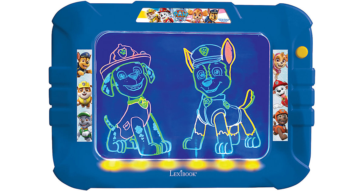 PAW Patrol beleuchtete Neon-Zeichentafel, mit Stiften und Vorlagen blau/rot PAW Patrol beleuchtete Neon-Zeichentafel, mit Stiften und Vorlagen blau/rot von Lexibook