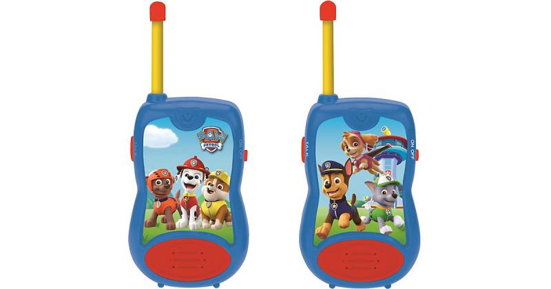 PAW Patrol Walkie Talkie bis zu 100 m Reichweite mit Gürtelclip blau/schwarz von Lexibook