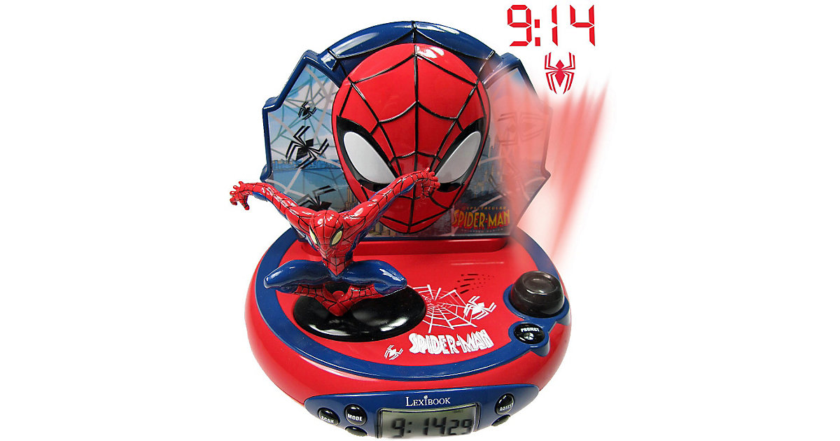 Spider-Man Radiowecker mit Projektion und Nachtlicht rot Spider-Man Radiowecker mit Projektion und Nachtlicht rot von Lexibook