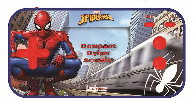 Spider-Man Tragbare Compact Cyber Arcade Konsole - 2.5'' 150 Spiele schwarz/rot von Lexibook