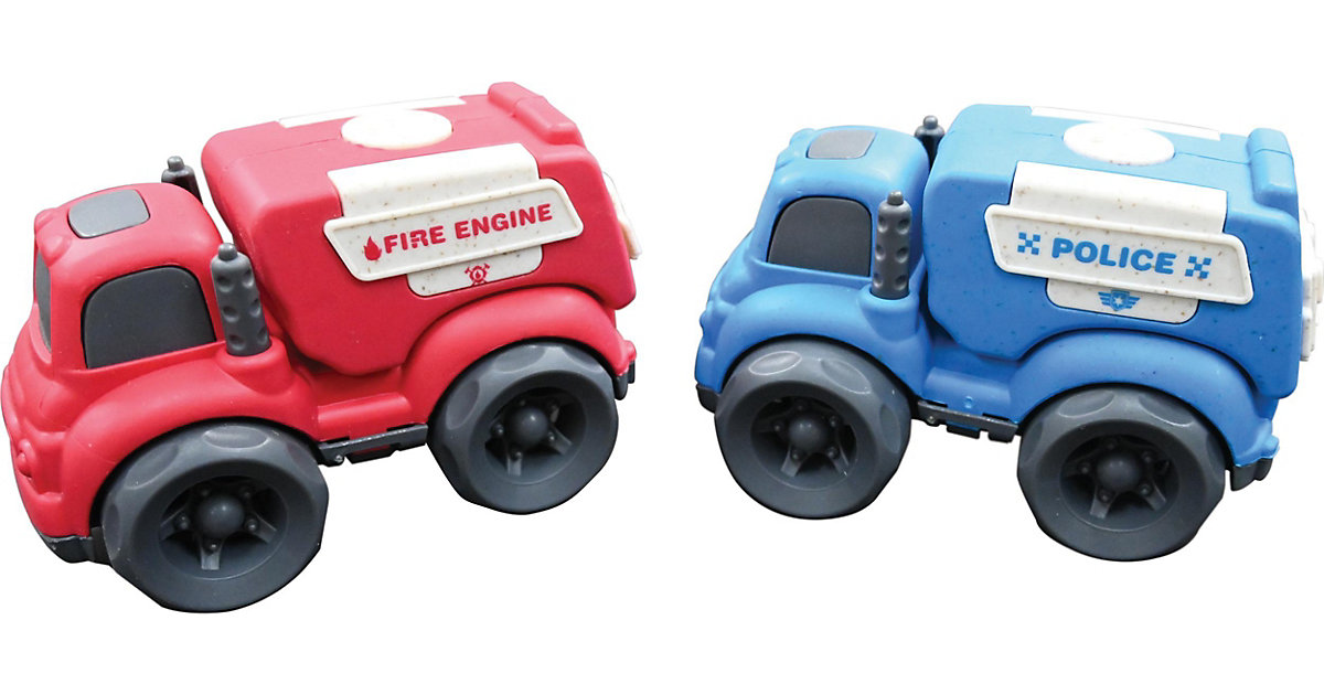 Spielzeugautos aus Weizenfasern. Ein natürlicher Kunststoff, der recycelbar, biologisch abbaubar und Kinder ungefährlich ist. blau/rot  Kinder von Lexibook