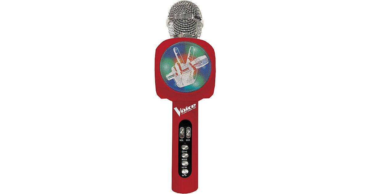 The Voice Funkmikrofon mit Lautsprecher und Lichtern, Bluetooth®, Voic schwarz/rot von Lexibook