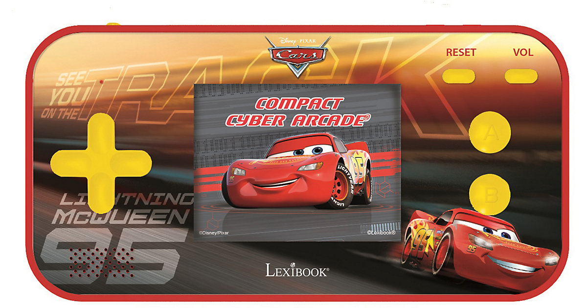 Tragbare Compact Cyber Arcade Disney Cars Konsole - 2.5'' 150 Spiele schwarz/rot Tragbare Compact Cyber Arcade Disney Cars Konsole - 2.5'' 150 Spiele schwarz/rot von Lexibook