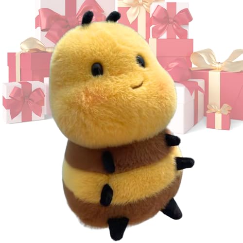 Lexsyn Süße Plüschfigur,Cartoon Biene Plüschtier Puppe - Sammelfigur Schlafbegleiter Für Kinder Mädchen Babyzimmer Wohnzimmer Auto Geburtstag Geschenk von Lexsyn