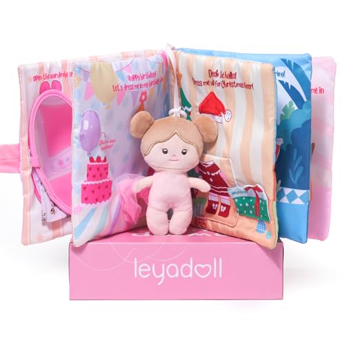 LeyaDoll Interaktives Sensorisches Stoffbuch, Pädagogisches Knister-Quietsch-Aktivitätsbuch für Babys, Reisespielzeuggeschenk für Kleinkinder-Dress Me Right LeyaDoll Interaktives Sensorisches Stoffbuch, Pädagogisches Knister-Quietsch-Aktivitätsbuch für Babys, Reisespielzeuggeschenk für Kleinkinder-Dress Me Right von LeyaDoll