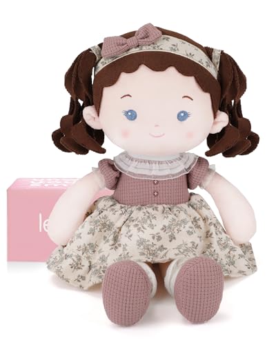 LeyaDoll Weiche Stoffpuppe (40cm),Geburtstags- & Taufgeschenk für Mädchen - Liebevolles Baby Spielzeug 0-3 Jahre - Mein erster Schutzengel - Little-Miss-Posy-Mae von LeyaDoll