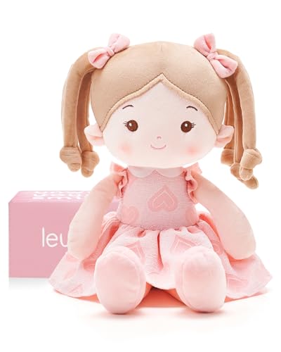 LeyaDoll Weiche Stoffpuppe (40cm) – Geburtstags- & Taufgeschenk für Mädchen – Liebevolles Baby Spielzeug 0–3 Jahre – Mein erster Schutzengel – Sweetheart Girl-Light von LeyaDoll