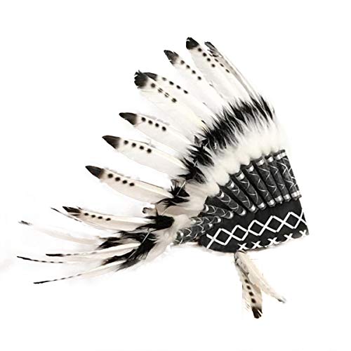 Leyeet Indianer-Kopfschmuck für Kinder und Erwachsene, indischer Stil, handgefertigt, Kopfbedeckung für Rollenspiele, Party, Halloween, Foto-Requisiten von Leyeet